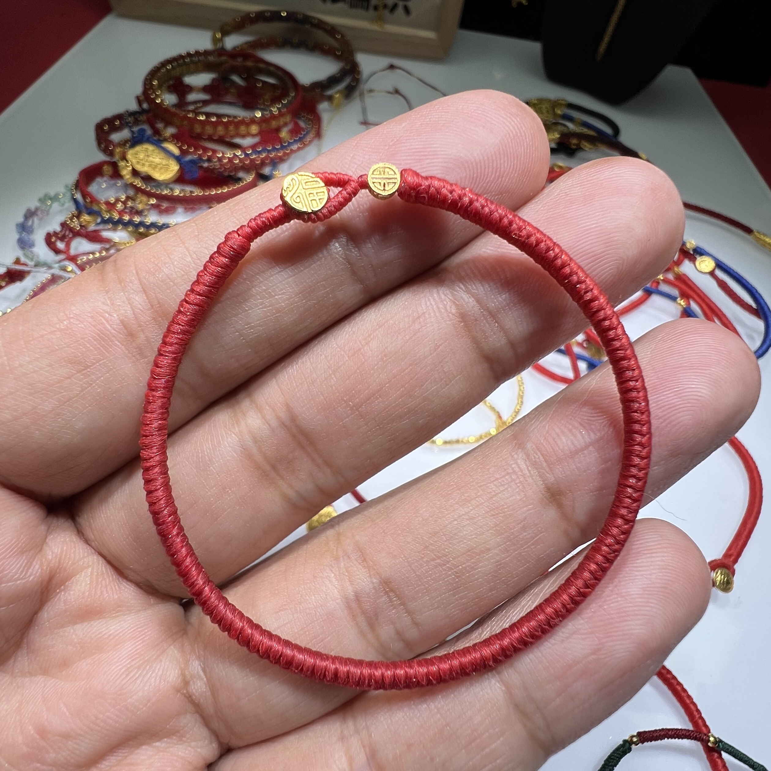 本命年高光泰蜡线金刚结手绳18k金福字喜牌吉言吉语男女情侣简约,珠宝/钻石/翡翠,手饰,淘宝优惠券,粉丝福利购,淘宝优惠卷