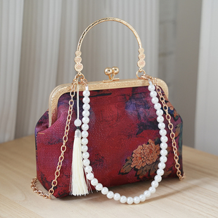 原创刺绣复古素雅国风包包旗袍古风小包汉服口金包中式 手提 新款