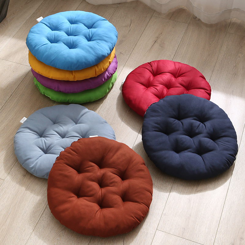 祖格桃皮绒纯色简约风舒适坐垫