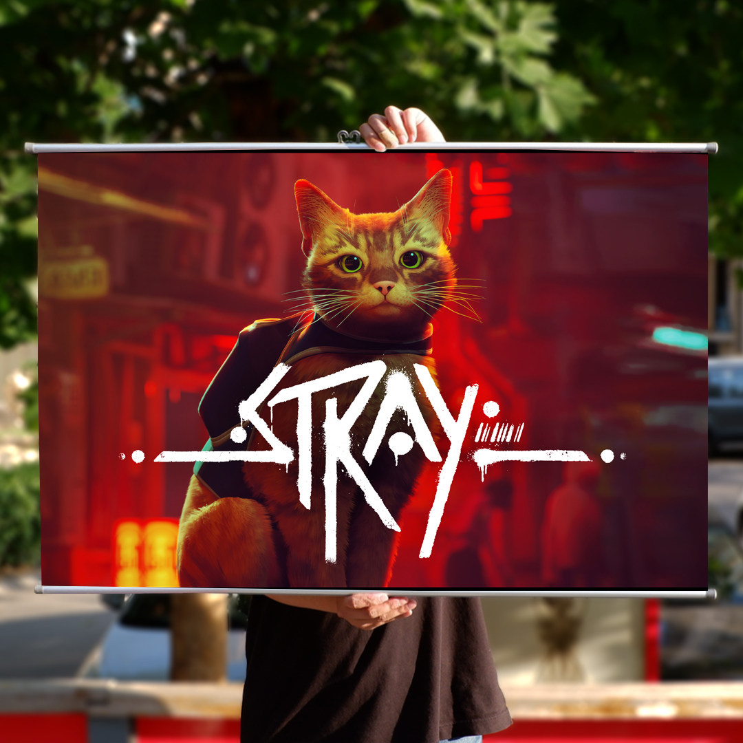 STRAY迷失猫咪冒险游戏挂画图片