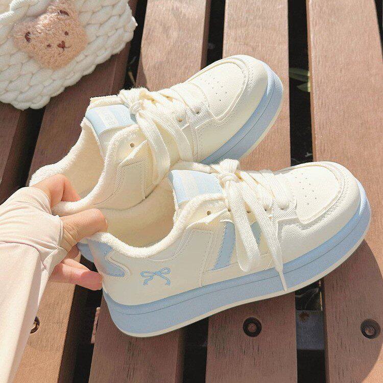 2025新款秋冬加绒小白鞋女厚底巨好看保暖板鞋配阔腿裤轻便休闲鞋,运动鞋new,运动休闲鞋,淘宝优惠券,粉丝福利购,淘宝优惠卷