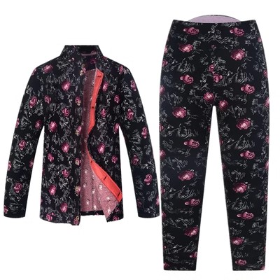 中老年冬季睡衣女驼绒棉服棉衣服