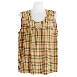 老太太冰丝t恤加肥大码 女装 200斤穿 上衣服6070岁奶奶无袖 老人夏装