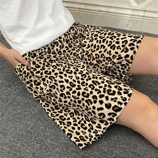 女纯棉绸中老年百搭五分裤 夏季 透气妈妈外穿睡裤 薄款 婆婆阔腿短裤