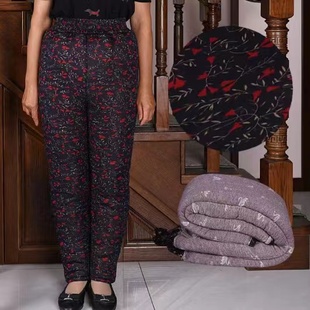 高腰姥姥老人婆婆保暖棉裤 女胖奶奶加大码 加厚内外穿加肥棉裤 冬季