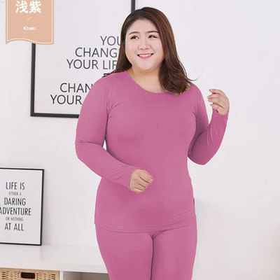 中年妇女德绒秋衣裤加肥大码内衣