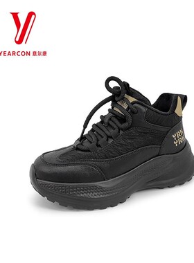 意尔康百搭加绒5781AM14251M运动2025女鞋新款时尚保暖休闲鞋冬季