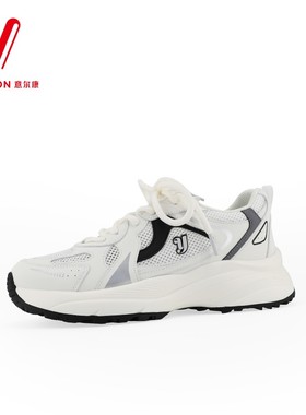 意尔康商场同款女鞋2024新款今年流行的老爹鞋网面透气正品02841