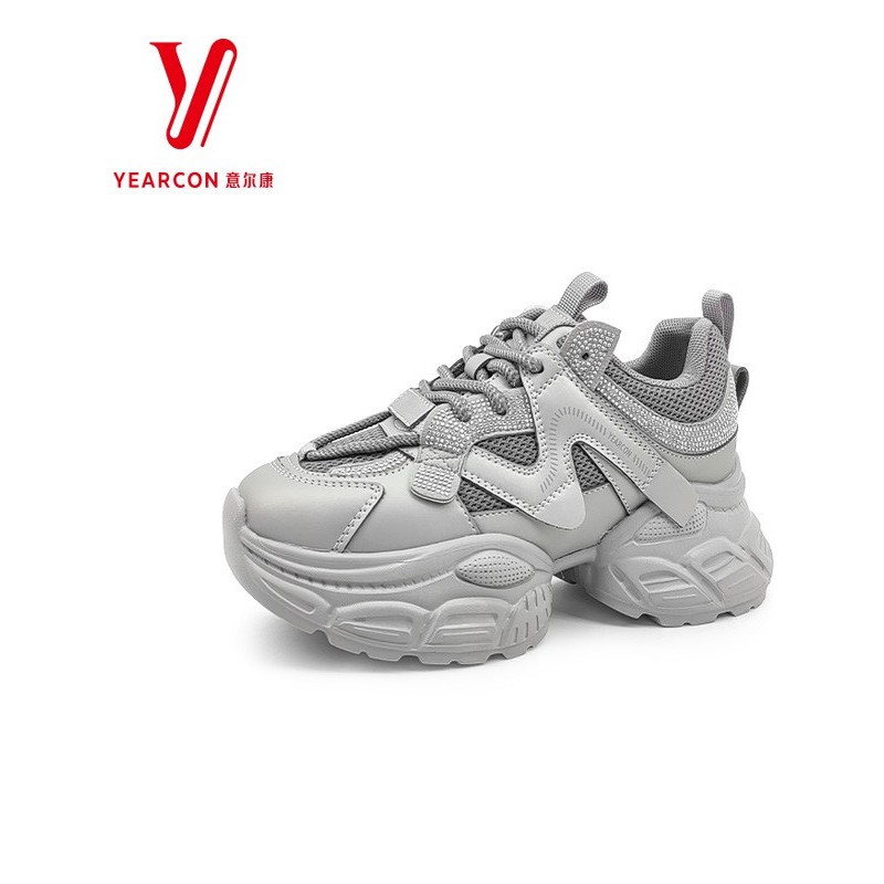 意尔康休闲鞋舒适女鞋新款582ZD48877U鞋2025秋季老爹感厚底高级