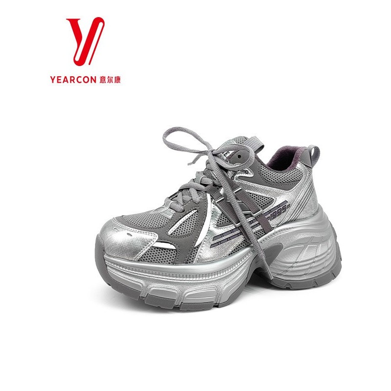 意尔康新款冬季女鞋鞋保暖厚底5782DD26554M年感加绒老爹高级2025