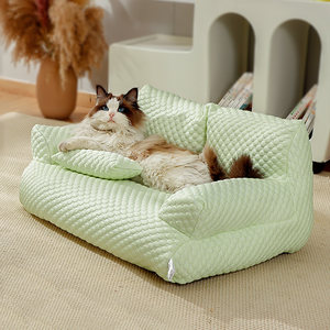 猫窝冰丝沙发床小猫夏天凉窝睡垫