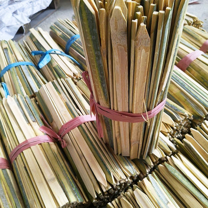 竹片竹条竹尖一头尖竹片桩地桩工地放样测量工程测绘农用竹签打桩