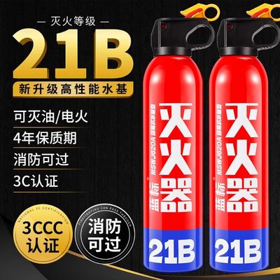 车载水基灭火器车用家用私家车小型便携小汽车年检消防器材耐高温