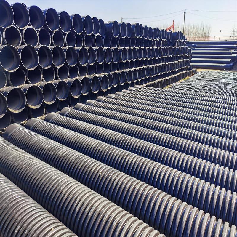 厂家供应HDPE双壁波纹管SN8农村改造塑料排水波纹管dn300排污管