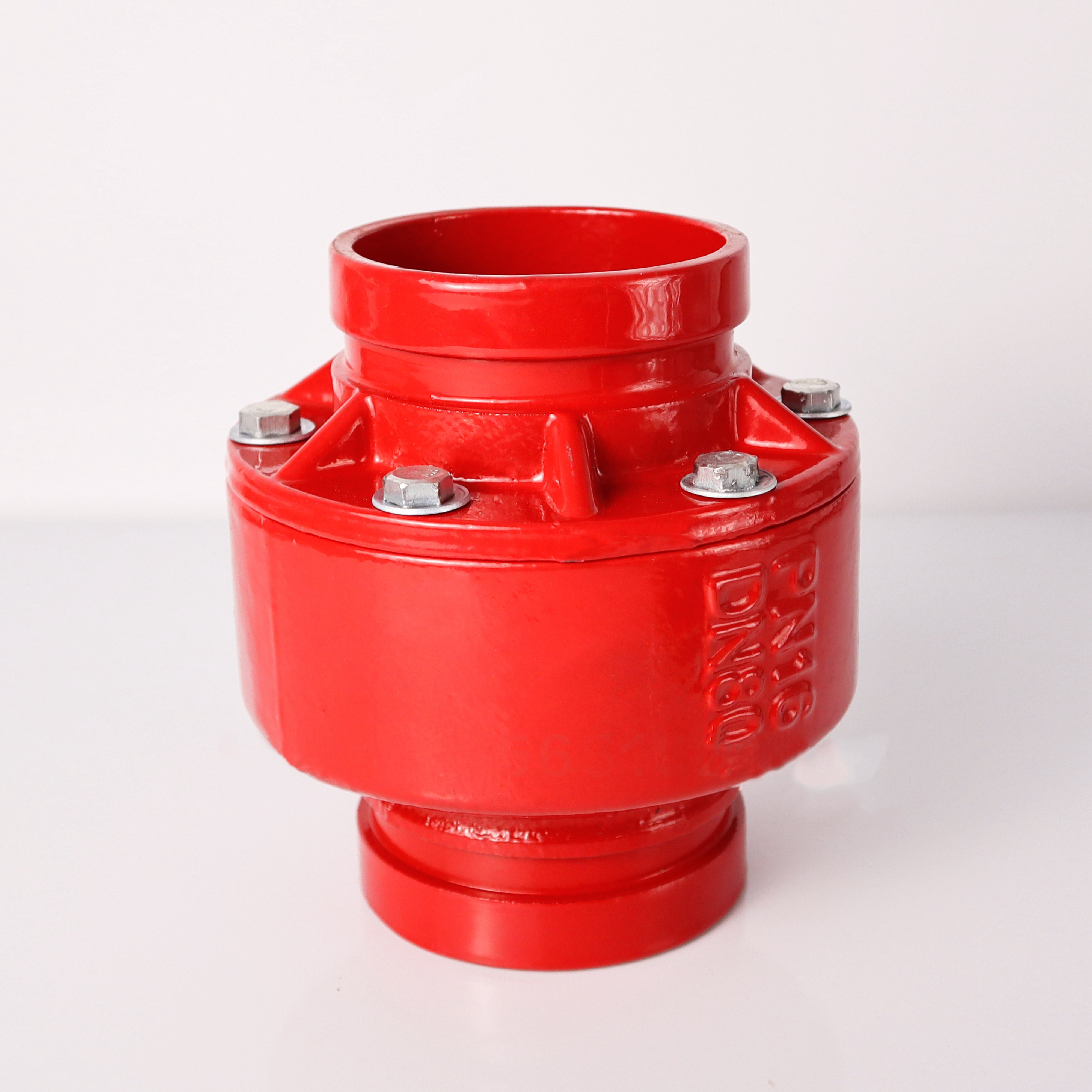 消防卡箍式hc81沟槽消声止回阀镀锌管道立式卧式弹簧止逆单向阀