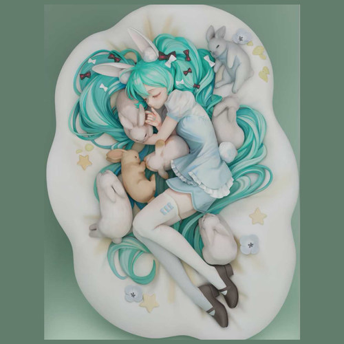 蚊子模玩代购眠兔初音私定手办