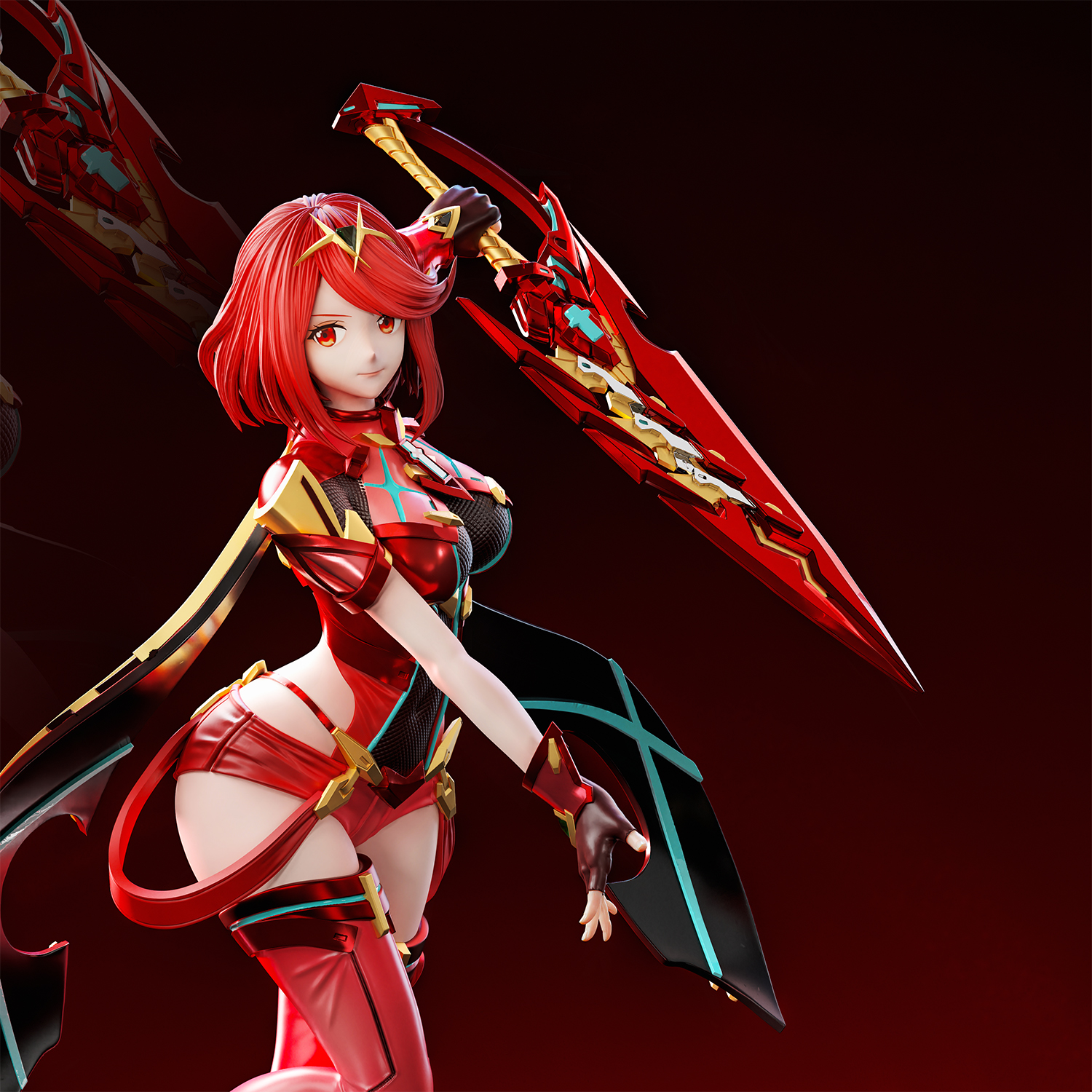 蚊子模玩异度之刃2焰手办雕像KOD