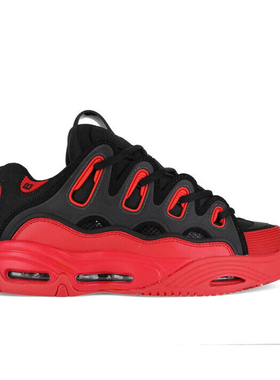 外贸出口osiris d3红色复古厚舌网红肥胖气垫男女48大码面包滑板