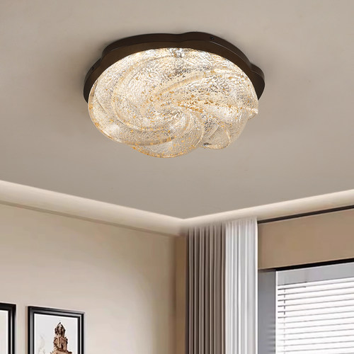 2025新款中古卧室led圆形吸顶灯