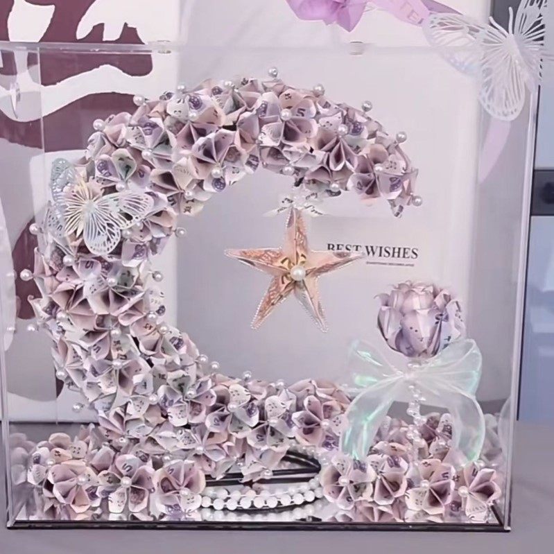 小红书同款月亮有钱花生日DIY套装亚克力手提盒情人节礼物,鲜花速递/花卉仿真/绿植园艺,花艺包装盒,淘宝优惠券,粉丝福利购,淘宝优惠卷