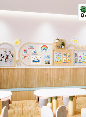 幼儿园主题墙背景墙照片墙公告展示板环境装饰布置毛毡板