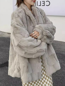 秋冬水貂绒皮草2023新款中长款羊羔毛加厚外套女