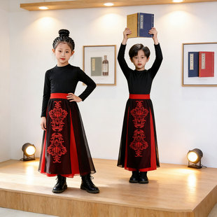 咏春吉量舞蹈演出服装男女儿童六一表演咏春中国龙霸王别姬扇子舞