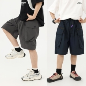 2026新款 山系薄款 儿童工装 裤 子潮 男童短裤 男孩日系口袋五分裤 夏季