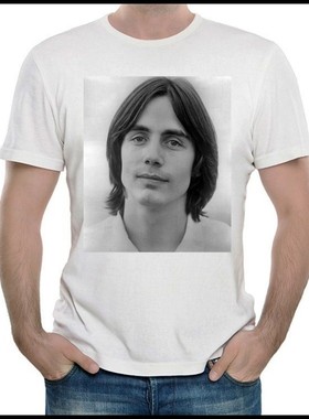 JACKSON BROWNE T-shirt 杰克逊 布朗 T恤 白色 短袖 T恤 男女