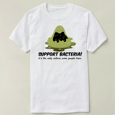 Biology 生物 Support Bacteria  定制男女Tee T-Shirt T恤