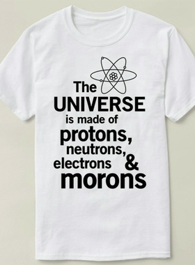Chemistry 化学 protons neutrons electrons morons T-Shirt T恤