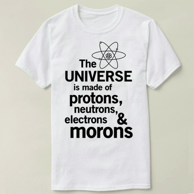 Chemistry 化学 protons neutrons electrons morons T-Shirt T恤