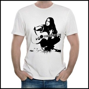 shirt 琼 短袖 Baez 男女 白色 T恤 Joan 贝兹