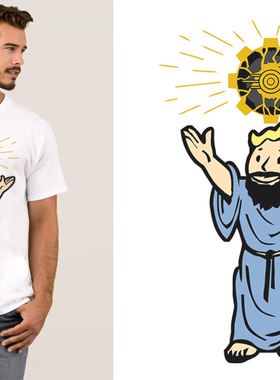 Fallout 4 vault boy辐射4T-Shirt男女T恤班服定制TEE圆领 10