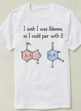 Chemistry 化学 I wish I was Adenine   diy Tee T-Shirt T恤
