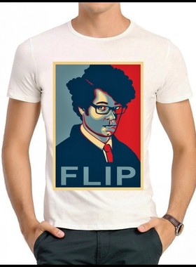 The IT Crowd T-shirt 个性 IT狂人 T恤 白色 T恤 FLIP T恤衫 男