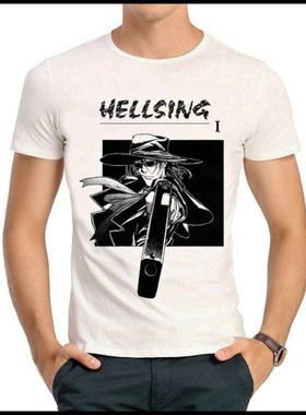 Hellsing T-shirt 地狱之歌 T恤 白色短袖 皇家国教骑士团 T恤