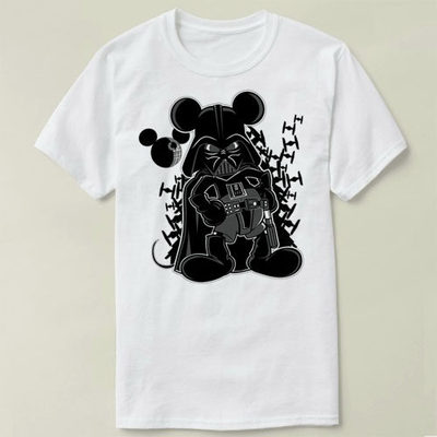 Darth Vader  Mouse  个性   来图 定制 DIY T-Shirt T恤 衣服