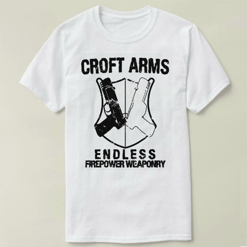Croft Arms Tomb raider古墓丽影Tee Shirt圆领 T恤 定制DIY