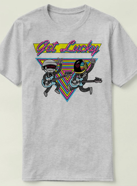 Daft punk 蠢朋克 傻瓜龐克 Bangalter Get Lucky T-Shirt T恤 e