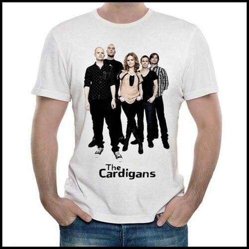 The Cardigans T-shirt 羊毛衫乐队 T恤 白色 短袖 T恤 男女