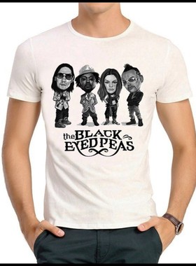 Black Eyed Peas T-shirt 黑眼豆豆 T恤 白色 短袖 黑眼豆豆 T恤