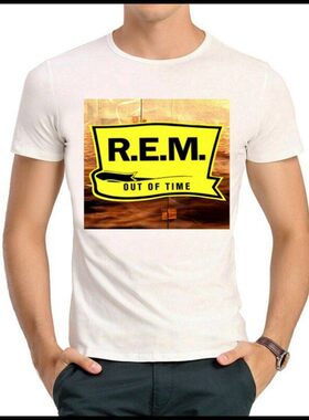 REM T-shirt 快转眼球乐队 T恤 欧美潮流 T恤 白色短袖 T恤 男女