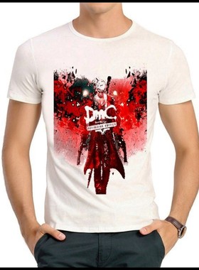Devil May Cry T-shirt 鬼泣 T恤 白色T恤 但丁 DMC 鬼泣T恤 男女