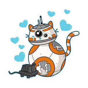 Cat and Mouse Droid BB8 star wars星球大战Tee Shirt T恤