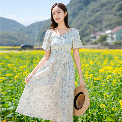欧珂夏季休闲碎花气质