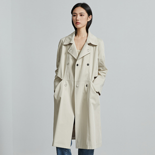 oldcolour秋季新款高级流行气质宽松长款百搭风衣外套女P340404A1
