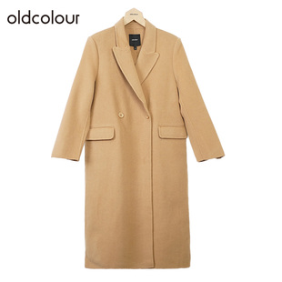 oldcolour双面毛呢外套冬季新款高级感纯绵羊毛大衣女GO41156927