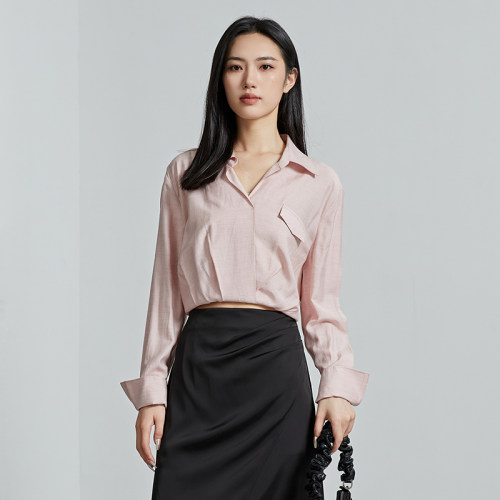 oldcolour秋季新款韩系温柔感设计感职场通勤衬衣女P320106A1