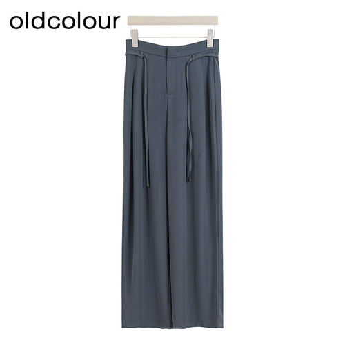 oldcolour欧珂新品高腰阔腿时尚气质长裤BR